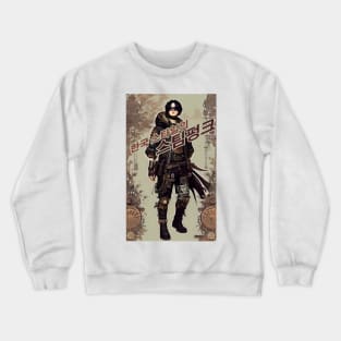 Korean style apocalyptic steampunk cute boy design ironpalette Crewneck Sweatshirt